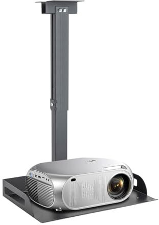 PINYELIN Support de plafond universel réglable en hauteur pour vidéoprojecteur, capacité de charge 14 kg