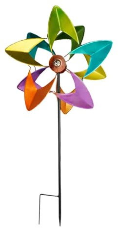 MotiveTech Molinillo de Viento Decorativo para Césped, Escultura de Viento para Decoración de Fiestas, Jardines Y Patios, Style a