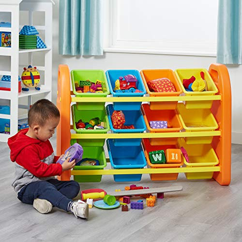 Liberty House Toys 512F 12-Boxes Storage Organiser Unit, Multicoloured