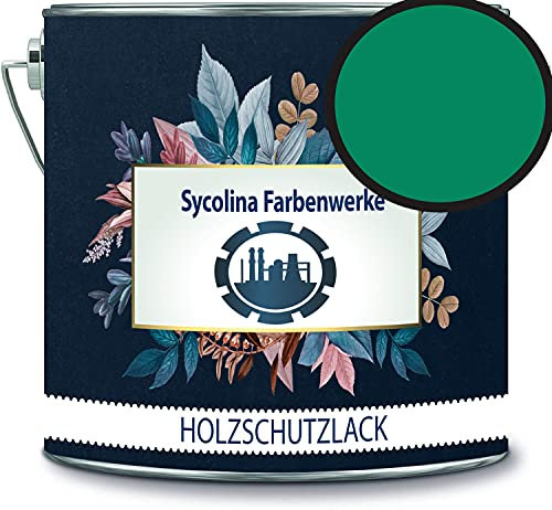 Peinture de protection pour bois - Résistant aux intempéries - Protection longue durée contre les intempéries - Couleur de protection du bois RAL 6032 - Vert clair - Sycolina Farbenwerk