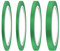 AIEX 4 Rollen Fine Line Tape, 3/6/12,6mm Masking Tape Kreppband Malerband Konturenband Abklebeband Maler Farbiges Klebeband für Auto Heimwerken Basteln & Kunst Dekoration Schule Büro (Grün)