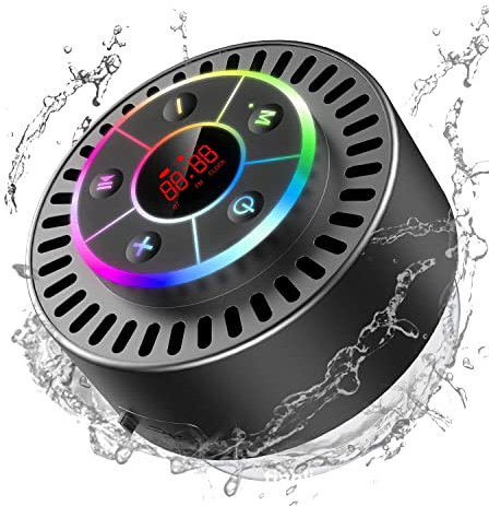 Rous BañO Impermeable IPX7 Altavoz Bluetooth Subwoofer Altavoz PortáTil con Radio FM Barra de Sonido Manos Altavoz de Coche