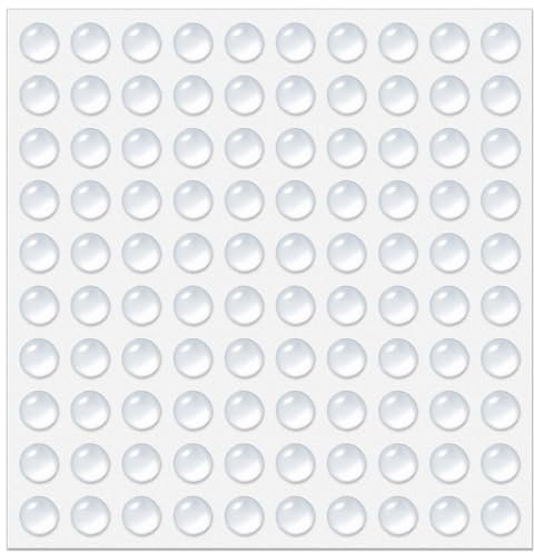 100 Stück Schranktürstopper, Silikon-Schrankstoßstangen, Selbstklebende Türpolster, verhindern das Zuschlagen, transparente Möbelstoßstangen für Glastisch-Türschränke (8 x 2 mm/0,31 x 0,079 Zoll)