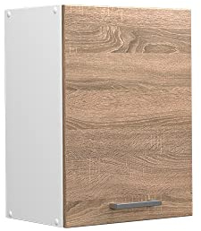 Vicco Hängeschrank R-Line, Sonoma, 45 cm mit Tür, zur Wandmontage zur Aufbewahrung von Haushaltsutensilien