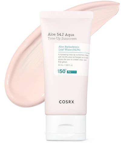 COSRX Aloe 54.2 Aqua Tone-up Sunscreen​ SPF 50, Hydratierender, getönter Sonnenschutz für empfindliche Haut, UV-Schutz, Non-greasy, tinted sunscreen, Korean sunscreen, Korean Skincare