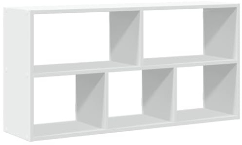 vidaXL Estantería de Pared Flotante de Madera Ingeniería Blanca 100x25x50 cm, Estante de Exhibición