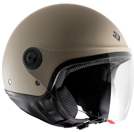 Tucano Urbano El'Jettin 6.0 Demi Jet Casco Moto in Policarbonato Unisex - Scooter Small Fit, Calotta XS-M ed L-XXL, Estate Inverno, Omologato ECE 22.06 - Sabbia Opaco Tg. XL