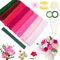 Epaing Pfeifenputzer zum Basteln, 500 Stück 8 Farben Pipe Cleaner Flower Set, mit Staubgefäße, Blütenstiel, Nicht Porösen Perlen, Klebeband, Fischschwanzgarn und Blumentasche, Pfeifenreiniger Blumen