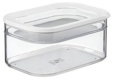 Mepal - Kühlschrankdose Modula - Kühlschrank Vorratsdose mit Deckel - Geeignet zur Aufbewahrung von Fleischprodukten und Käse - Aufbewahrung & Kühlschrankorganizer - 550 + 2000 ml - White