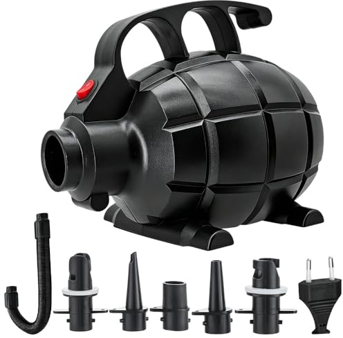 Foreverup Pompa ad aria elettrica, 600 W Airtrack, pompa elettrica con 5 ugelli, per materasso, divano, piscina per bambini, barca gonfiabile, anelli, barche