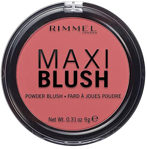Rimmel London Fard in Polvere Maxi Blush, Powder Blush Rosa a Lunga Durata, Formato Maxi, 003 Wild Card, 9 g