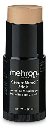 Mehron Makeup CreamBlend Stick | Face Paint, Body Paint, & Foundation Cream Makeup | Perfect for Halloween .75 oz (21 g) (Medium 1)