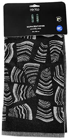 Rento Sauna Sitztuch Liegetuch Pino schwarz 50 x 150 cm by SudoreWell®