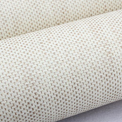 FJODAL Papel para Pared Decorativo Moderno, Papel Pared de Tela de Hierba Tejida A Mano, Papel Pintado Pared de Tela Texturizada, Papel Tapiz para SalóN, Dormitorio, Pared de Acento (Color : White)
