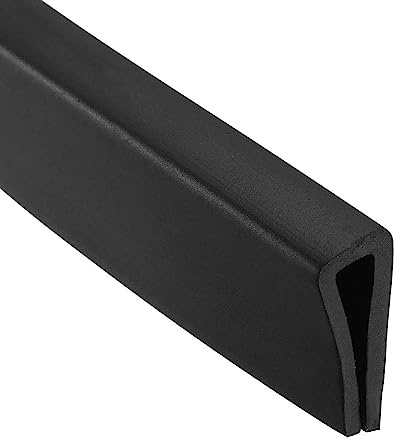 TA-VIGOR Edge Trim U Seal, Black PVC U-Seal Channel Edge Protector Sheet Fits 2.5-3.5mm Edge 3Meter/9.84Ft Length