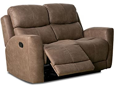 duehome | Sillón 2 Plazas Reclinable, Butaca Relax, Modelo Ice, Acabado en Tejido Color Marengo, Medidas: 155 cm (Ancho) x 103 cm (Alto) x 93 cm (Fondo)
