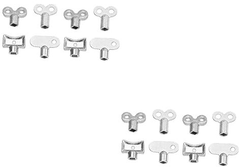 Uonlytech 2 Sätze Heizkörper-verschlusskappenschlüsselsatz Aus Zinklegierung Für Heizkörper-ventilkappenschlüssel Für Heizungs-entlüftungsschlüssel 8 Stück * 2