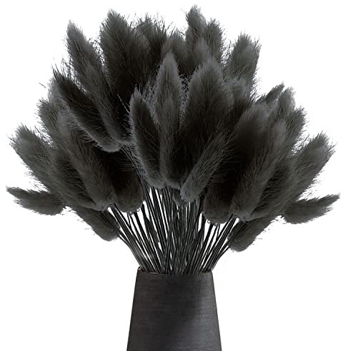Sunshine smile 120Pcs Getrocknetes Pampasgras,Trockenblumen Bodenvase,Natürlich Pampasgras Blumenstrauß,Trockenblumen Blumenstrauß Deko,Künstlich Groß Trockenblumen,Trockenblumen Pampasgras