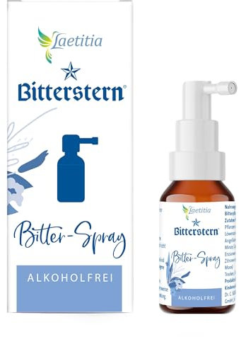Laetitia Original Bitterstern Bitter-Spray: Bitterstoffe aus 14 natürlichen Kräutern in bester Qualität – vegane Bittertropfen ohne Alkohol, Zuckerzusatz & Konservierungsstoffe, 20 ml