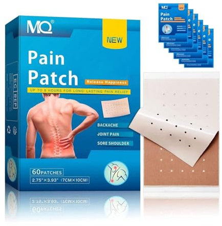 MQ Back Pain Patch, 60 Count Herbal Heat Patches for Back, Pain Patch for Shoulder Knee Neck Waist