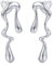 Tropfen Ohrringe Silber Damen - 16K Weißgold Gefüllt Ohrringe 316L Edelstahl Ohrring Damen Hypoallergene Ohrstecker Schmuck Tropfen Ohrschmuck Earrings Ohrring Silber für Frauen Mädche