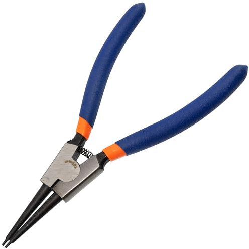 AERZETIX - C77161 - Pinza per anelli di sicurezza circlip apertura esterna con becco dritto - lunghezza 180mm - in acciaio al carbonio