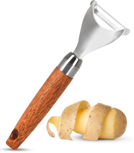 Potato Peeler Vegetable Peeler, Premium Wood, Stainless Steel Speed Peeler Potatoes Good Grip Peeler Y Shaped Multifunctional Peeler for Kitchen