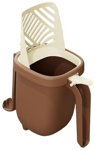 Katzenstreuschaufel mit Abfalldose, Katzenstreuschaufel mit Halter, große Kapazität, Katzenstreu-Halter, Streu-Reinigungsschaufel mit Behälter, Abfalldosenhalterung, Kätzchenstreuschaufel für Zuhause