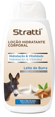 Loción Corporal Stratti Leche de Burra, Retinol, Almendras & Keratina 400ml