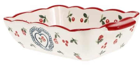 Toyvian Fuente De Horno De Cerámica Rectangular Bandeja Para Hornear Queso Para Asados y Postres Restaurante o Hogar