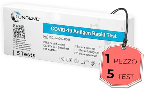 Test Covid 2026-10 Test - Antigenico Rapido Autodiagnosi - Tampone Covid Nasale per uso domestico con risultato veloce e lettura semplice