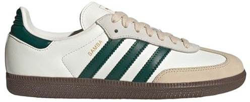 adidas Originals Samba OG Womens Sneaker, Off White Green Sand Strata, 6 UK