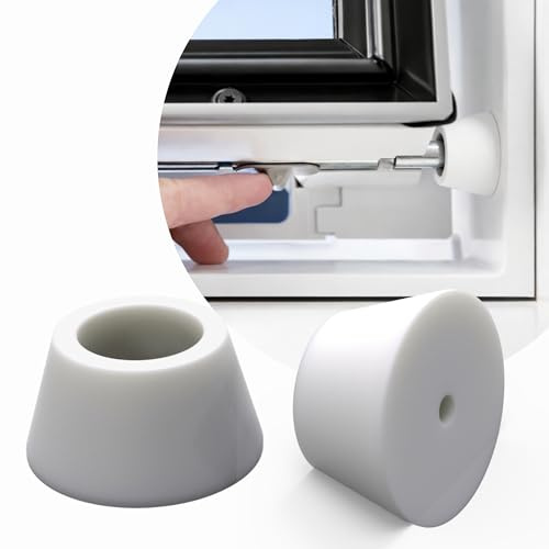 Sintrix Fab 2 prese universali compatibili con finestre basculanti VELUX – punto di fermo per chiavistello di sicurezza / fermetto di pulizia per lucernari, posizione di ventilazione/posizione di