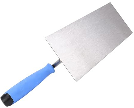 ZDETGU Cazzuola per Finitura in Acciaio Inossidabile – Manico Ergonomico in Gomma per Intonacare, Livellare e Compattare il Calcestruzzo – Cazzuola per Cemento Manuale per Edilizia, Piastrelle,