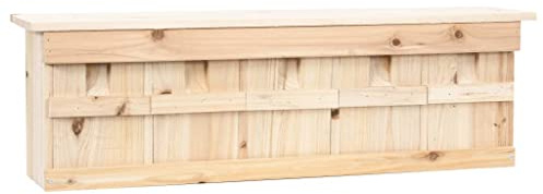 Kaloriko Maison pour Moineau en Bois de Sapin, cabane nichoir à 5 Chambres, 68 x 15 x 21 cm, Suspendre ou accrocher au Jardin, terrasse, Balcon, abri extérieur Durable pour moineaux