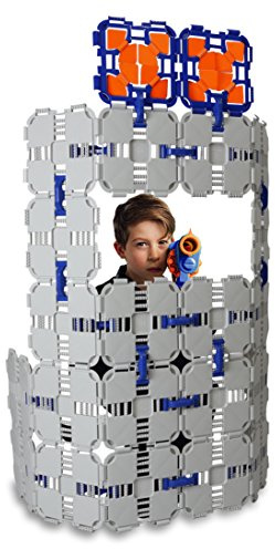 Blaster Boards: 1 Pack - Kids Fort Building Kit - Creative Nerf War Playset - Build Nerf Bunker & Targets - Durable War Obstacles for Battles & Laser Tag