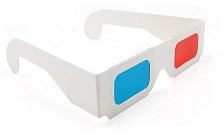 DARLINGTON & Sohns 60 unidades de gafas 3D simples, gafas 3D, paquete grande, rojo, azul, cian, anaglipo, gafas 3D
