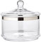 EDZARD Glasdose Bonbonglas Vigo mit Deckel, mundgeblasenes Kristallglas mit Platinrand, Höhe 19 cm, Durchmesser außen 19,5 cm, Durchmesser innen 17,5 cm, Vorratsglas, Muffinglas, Cookie Jar