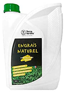 Terra Fertilis - Revitalisant Gazon - Engrais à base d'algues marines - Stimule la photosynthèse pour des gazons plus verts - Favorise la densité pour une meilleure résistance des pelouses - Bidon 2L