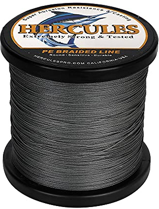 HERCULES Lenza da pesca intrecciata a 12 fili, 100-2000 m, treccia di lenza 109-2196 metri, 10 lb - 420 lb testata PE, adatta per acqua dolce e salata