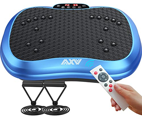 AXV Vibration Plate Fitness Platform Exercise Machine Vibrating Shaking Workout Full Body Shaker Vibrate Stand Shake Board Sport Gym Pad for Weight Loss Fat Burner for Women Men