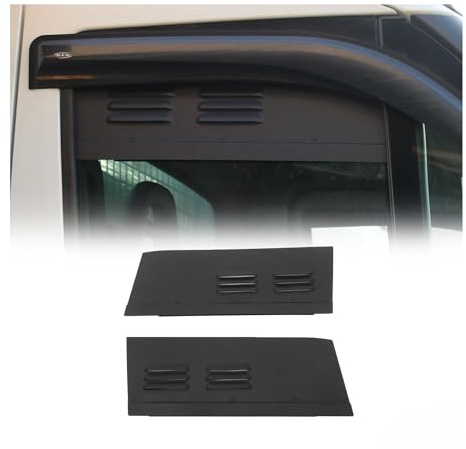 OMAC Lüftungsgitter Be & Entlüftung kompatibel mit Iveco Daily 2014-2025 Aluminium Schwarz 2tlg