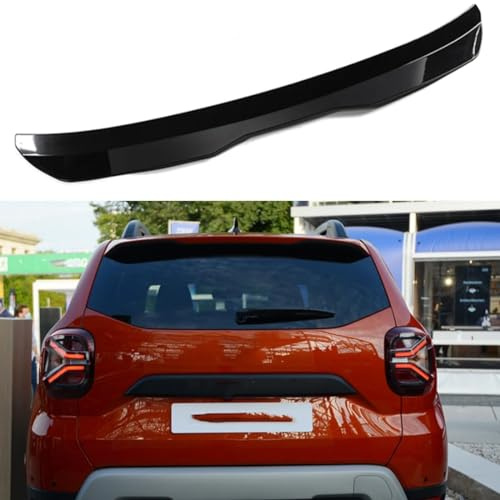 JZWJNFYY Voiture Aileron ArrièRe pour Dacia Duster 2019-2024 Becquet De Coffre Arrière Lame Spoiler ExtéRieure Corps Accessoire,Glossy Black