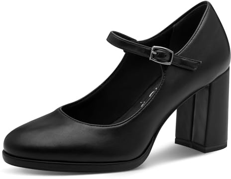 Tamaris 1-22462-45 Escarpins pour Femme avec Sangle Noir Mat Taille 37 EU, Noir Mat, 37 EU