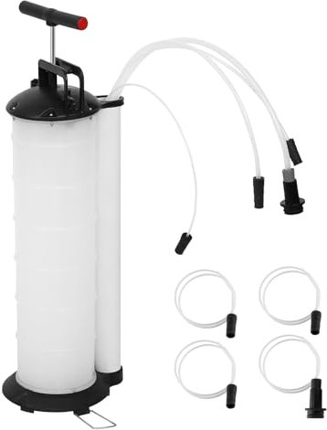 M.J COMFY-LIFE Manual Vacuum Oil Pump 7L – Fluid Extractor Suction Pump for Oil, Petrol & Fuel Transfer, Includes 4 Tubes, Suitable for Cars, Motorbikes & Marine Engines