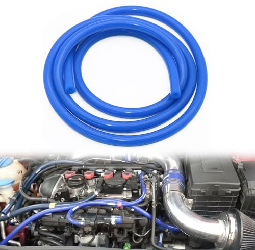 EUYKQNOI Manguera de Silicona de 3 Metros, Azul, para Automóvil, Tubo de Vacío de Silicona Universal