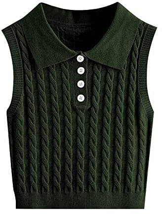 Strickweste Damen Ärmellos V-Ausschnitt Strickwestes Pullover Elegant Strickpullover Strickpulli Casual Dame Herbst Winterpullover Sweater Vest