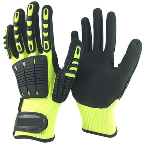 WAFOHSR Guanti da Taglio Guanti da Lavoro da Giardino di Sicurezza Resistenti al Taglio A Livello di Taglio A6 Guanti da Corsa for Protezione delle Mani da Meccanico Antivibrazioni Comodo Adatto(M)