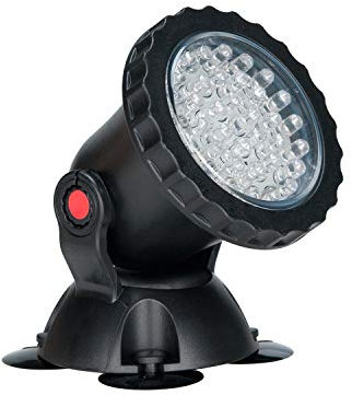 COVVY Waterproof Underwater Spot Lights Multicolour RGB Aquarium Lights with Remote Control for Garden Pond Fish Tank Swimming Pool,UK Plug (Set of 1 Light)