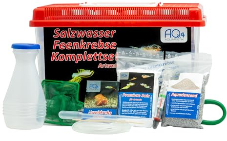 Artemia Komplettset 6 l, Salzwasser-Feenkrebse, Zuchtansatz, Salz, Futter